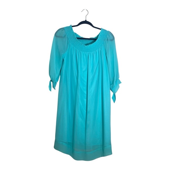 New York & Company Dresses & Skirts - New York & Company Blue Smocked Midi Dress